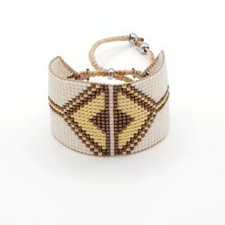 Bracelet INAA Axia en perles Miyuki Blanc Crème