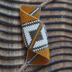 Bracelet INAA Axia en perles Miyuki Jaune Orange décor