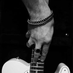 Bracelet INAA Half Persian 4 in 1 en acier inoxydable porté homme argenté