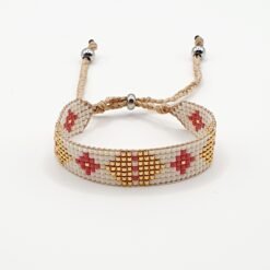 Bracelet INAA Lósara en perles Miyuki Blanc Crème