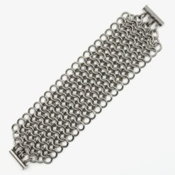 Manchette INAA Euro 4 in 1 en acier inoxydable plat argenté