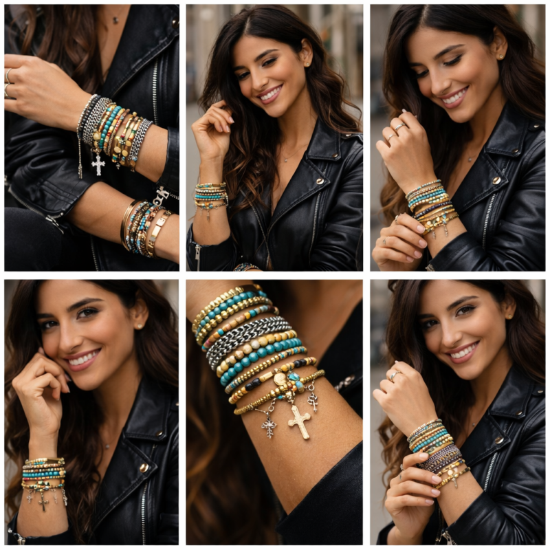 superposer les bracelets,stacking